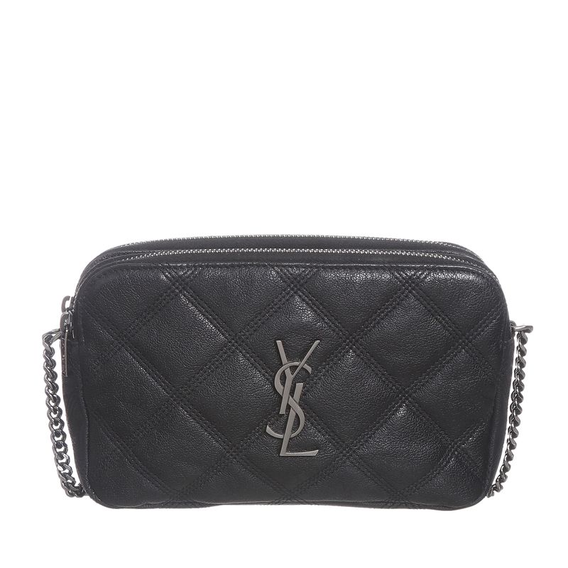 Bolsa-Saint-Laurent-Quilted-Becky-Mini-Camera-Preta