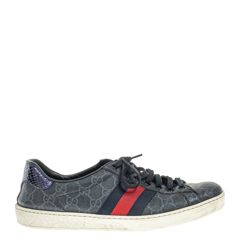 Tenis-Gucci-Ace-GG-Supreme-Azul-Marinho-