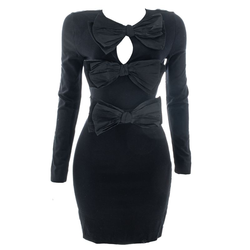 Vestido-Carolina-Herrera-Lacos-Preto
