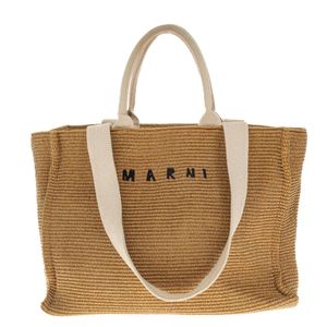 Bolsa Marni Tote Ráfia Bege