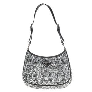 Bolsa Prada Cleo em Cetim com Cristais