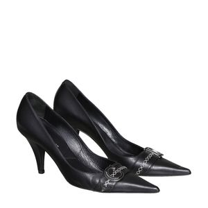 Sapato Christian Dior Couro Preto