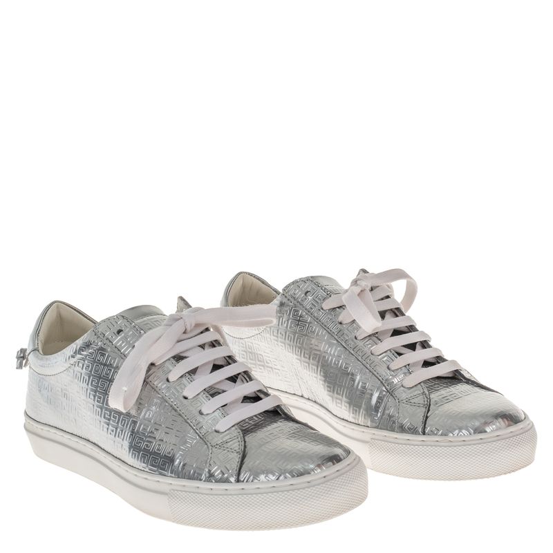 Tenis-Givenchy-Couro-Prateado-