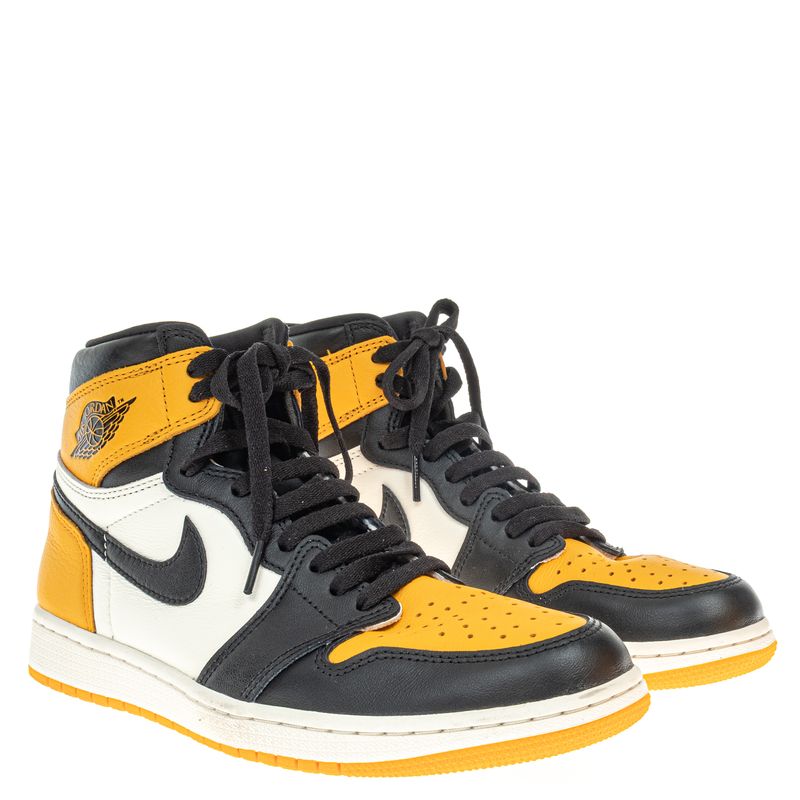 Tenis-Nike-Air-Jordan-Amarelo-Preto-e-Branco-