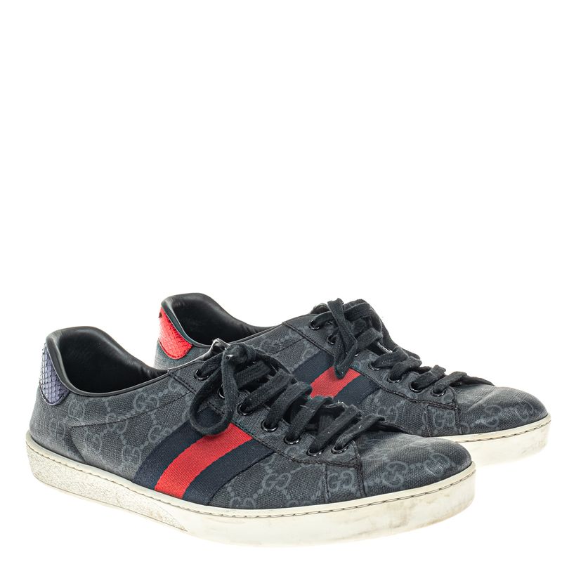 Tenis-Gucci-Ace-GG-Supreme-Azul-Marinho-