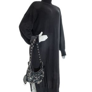 Bolsa Balenciaga Le Cagole Piercings Preta