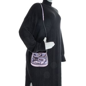 Bolsa Prada Cleo Mini Metalizada Rosa