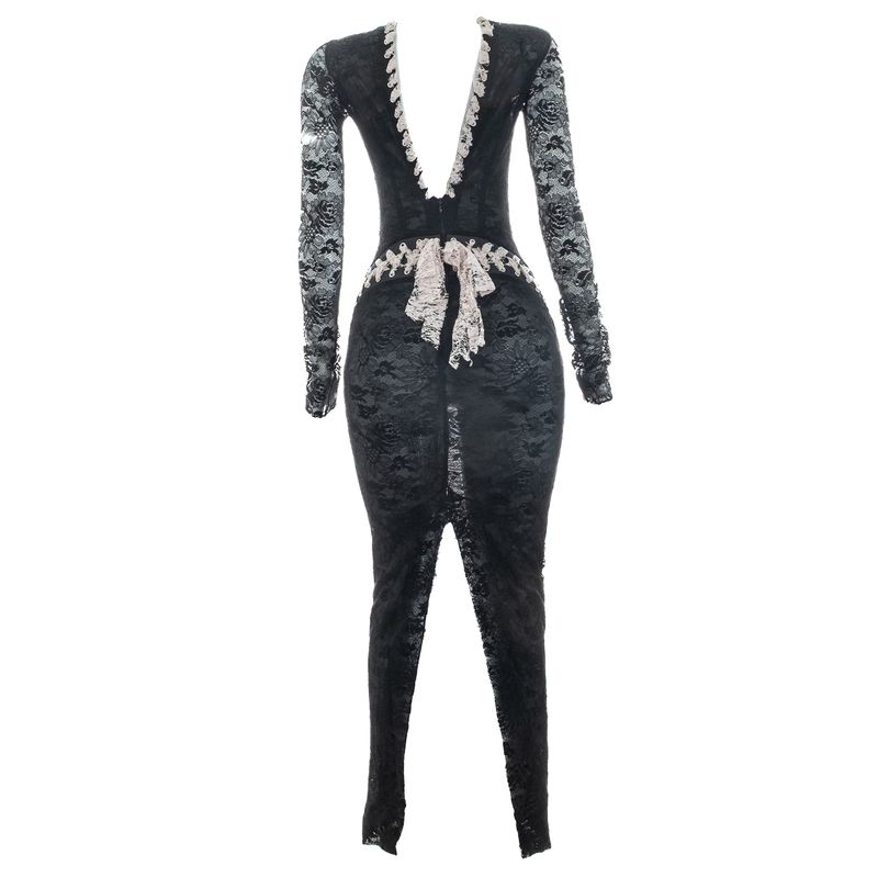 Vestido-Alessandra-Rich-Rendado-Preto