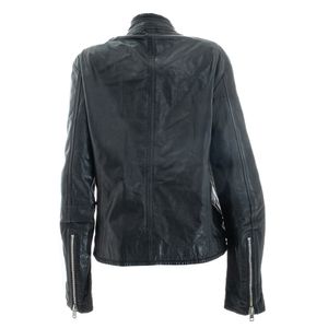 Jaqueta Diesel Oversized Couro Preta
