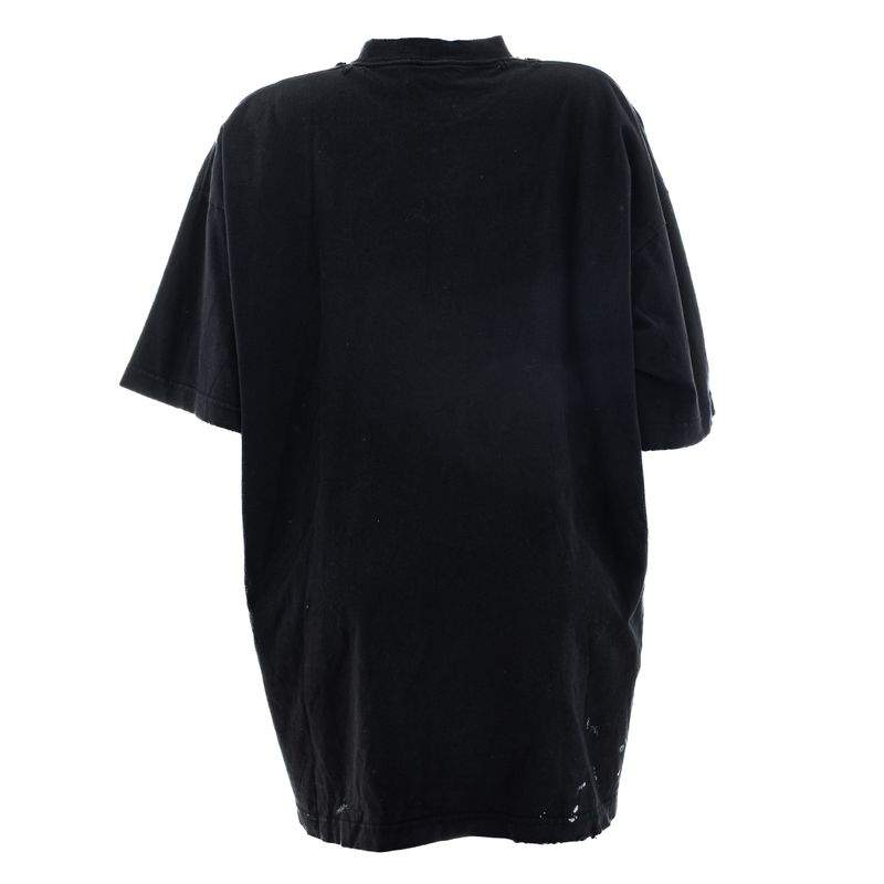 Camiseta-Balenciaga-Destroyed-Logo-Preta