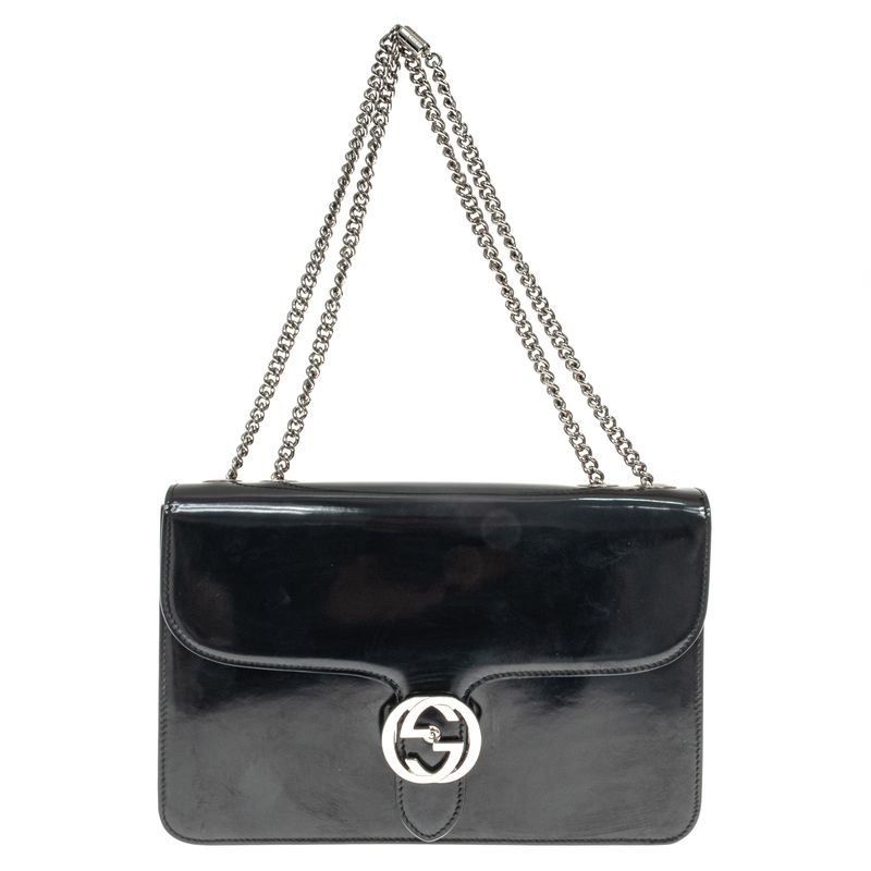 Bolsa-Gucci-Interlocking-Preta-