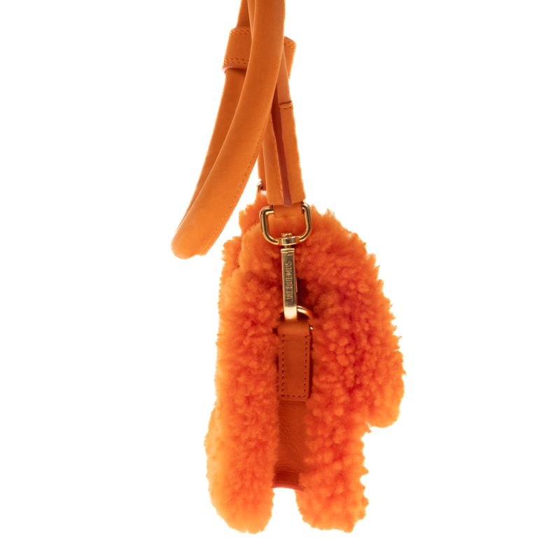 Bolsa-Jacquemus-Le-Rond-Shearling-Laranja
