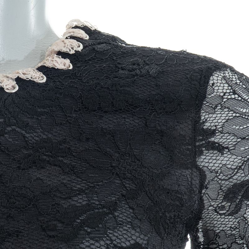 Vestido-Alessandra-Rich-Rendado-Preto