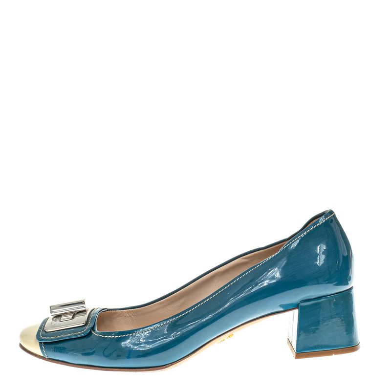 Sapato-Prada-Verniz-Azul-e-Branco-