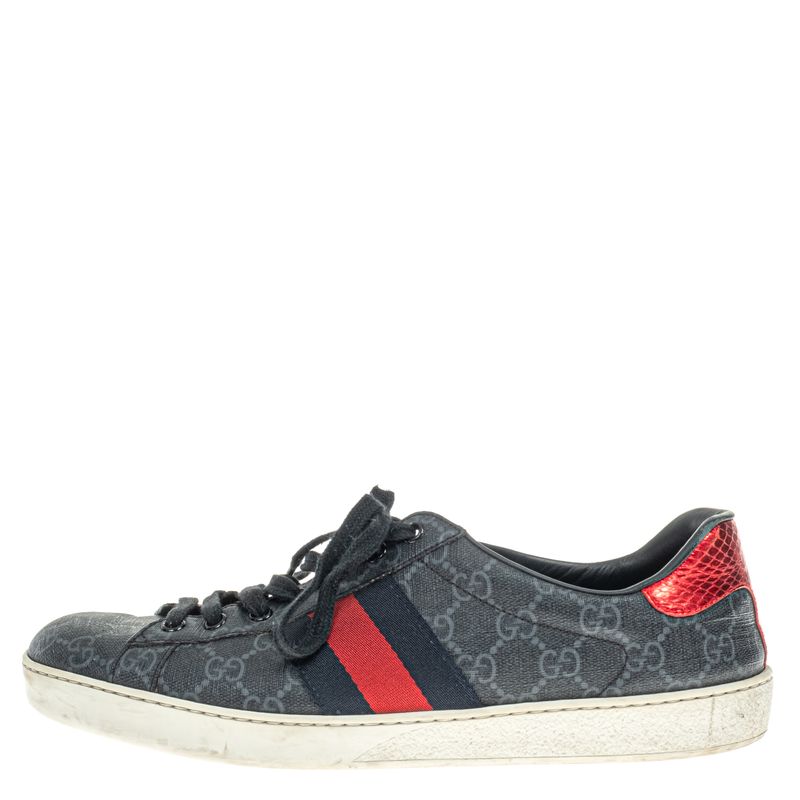 Tenis-Gucci-Ace-GG-Supreme-Azul-Marinho-