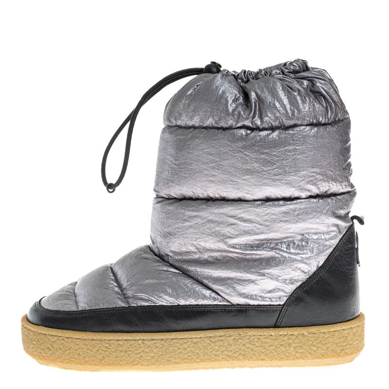 Bota-Isabel-Marant-Puffer-Prateada-