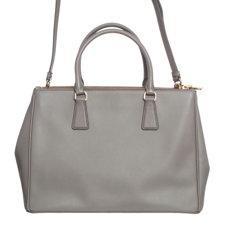 Bolsa-Prada-Galleria-Couro-Saffiano-Grande-Cinza