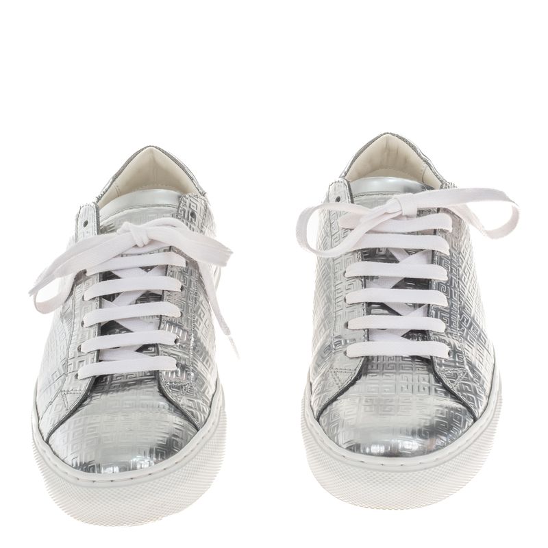 Tenis-Givenchy-Couro-Prateado-