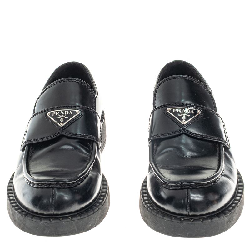 Mocassim-Prada-Chocolate-Couro-Preto-