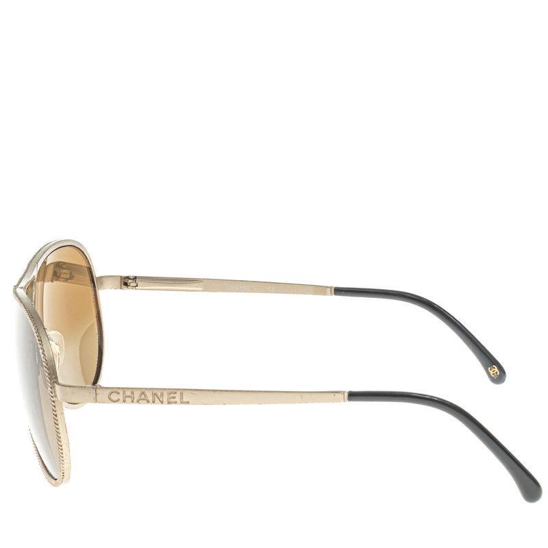 Oculos-Chanel-Metal-Dourado-e-Lente-Marrom