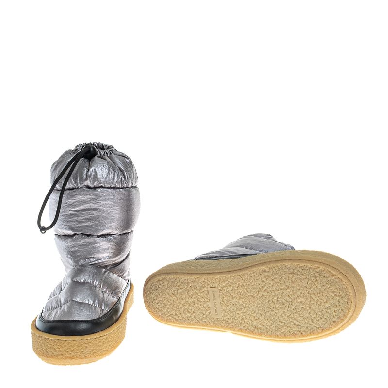 Bota-Isabel-Marant-Puffer-Prateada-
