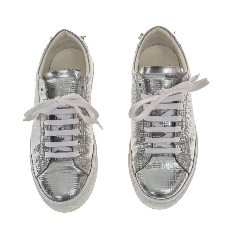 Tenis-Givenchy-Couro-Prateado-