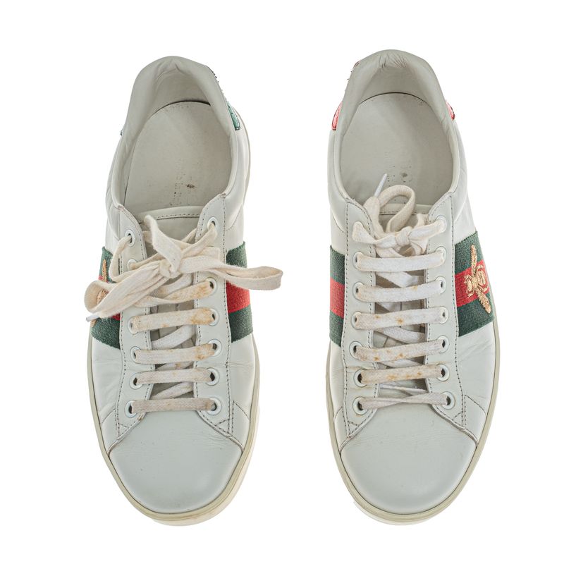 Tenis-Gucci-Couro-Branco-e-Faixa-Web