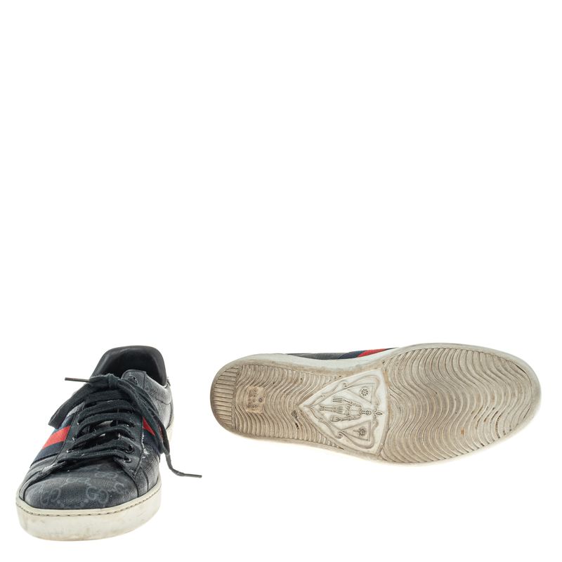 Tenis-Gucci-Ace-GG-Supreme-Azul-Marinho-
