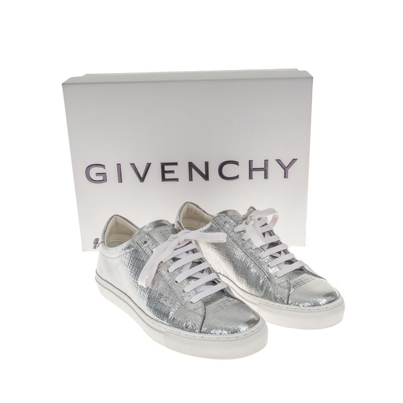 Tenis-Givenchy-Couro-Prateado-