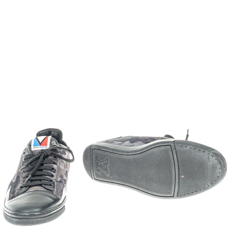 Tenis-Gucci-Couro-Estampado-e-Preto-