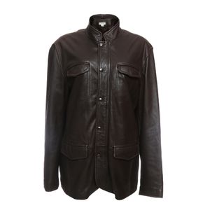 Casaco Calvin Klein Couro Marrom