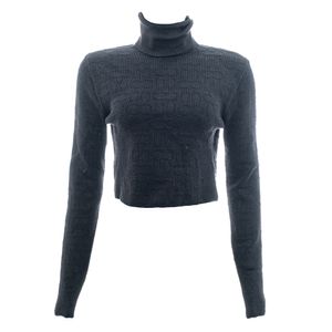Blusa Coach Gola Alta Preta