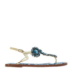 Sandália Dolce & Gabbana Rasteira Pedras Azul