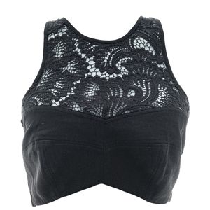 Top Paula Raia Renda Preto