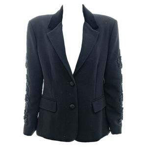 Blazer Daslu Bordado Preto