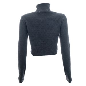 Blusa Coach Gola Alta Preta