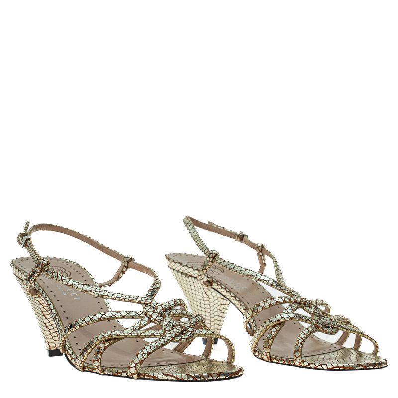 Sandalia-Gucci-Couro-Texturizado-Dourado