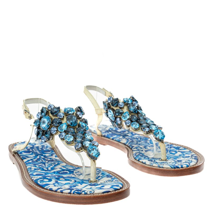 Sandalia-Dolce---Gabbana-Rasteira-Pedras-Azul-