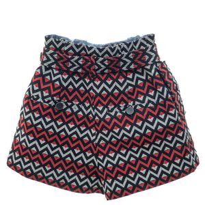 Short Cris Barros Preto e Vermelho