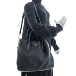 Bolsa-Prada-Tote-Couro-Daino-Preto