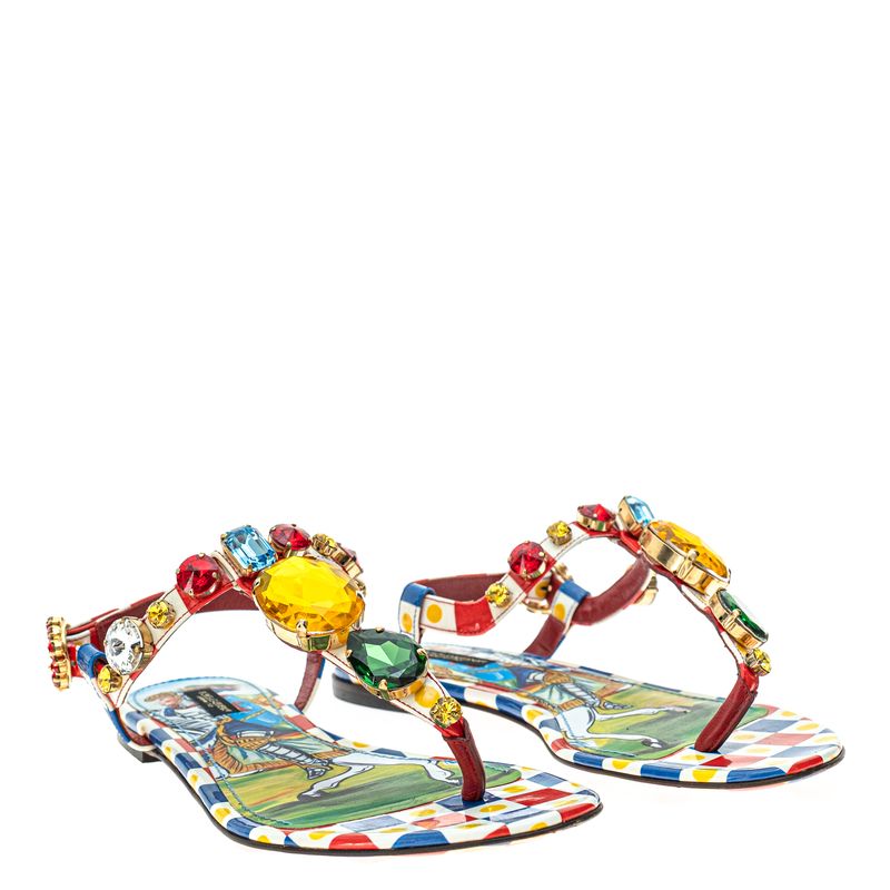 Rasteira-Dolce---Gabbana-Pedras-Coloridas-