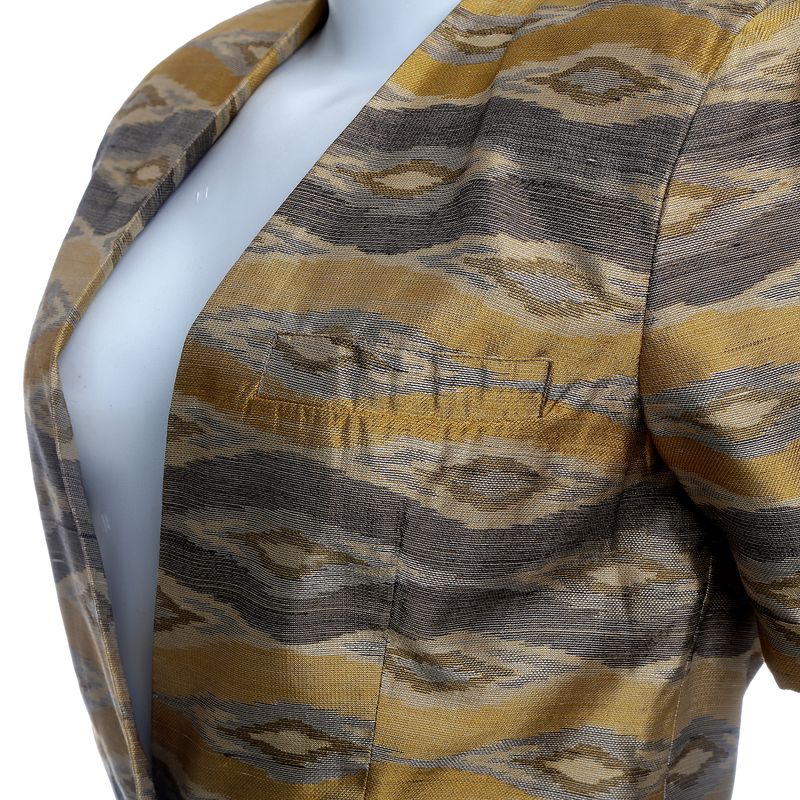 Casaqueto-Gucci-Vintage-Jacquard-Amarelo-