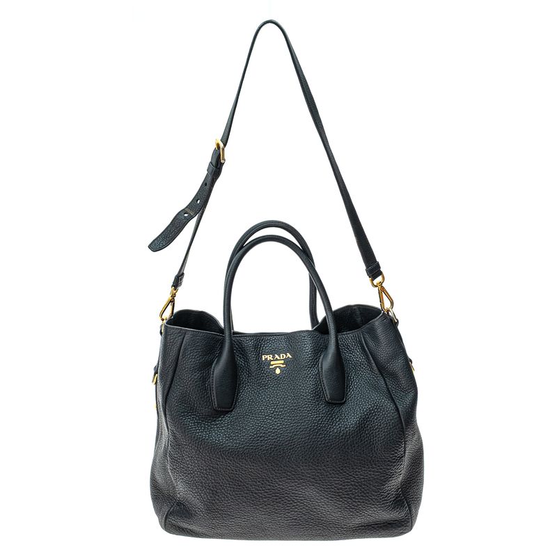 Bolsa-Prada-Tote-Couro-Daino-Preto