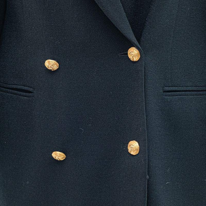 Blazer-Vintage-Botoes-Dourados-Preto-