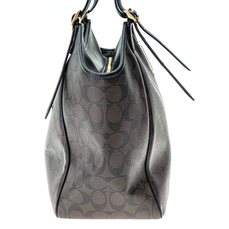 Bolsa-Coach-Canvas-Marrom-