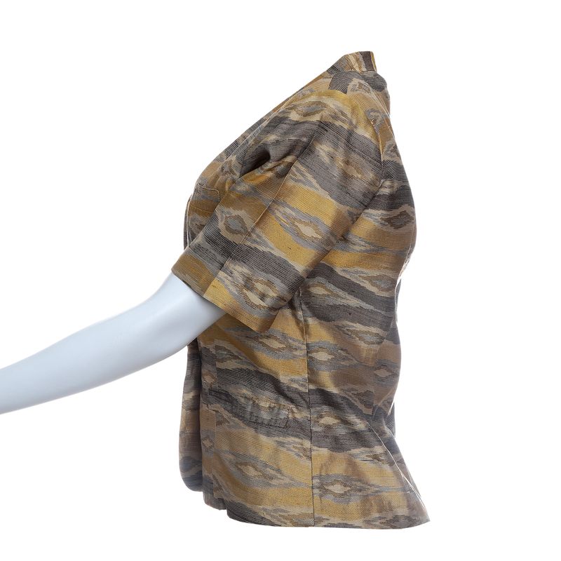 Casaqueto-Gucci-Vintage-Jacquard-Amarelo-