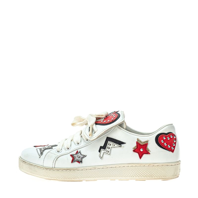 Tenis-Prada-Patches-Coracao-Branco-