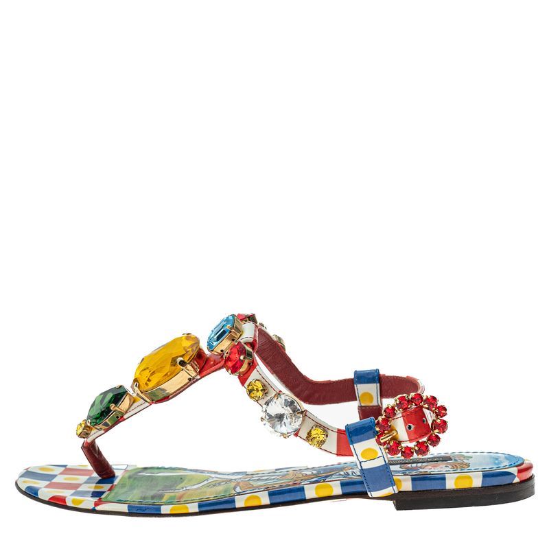 Rasteira-Dolce---Gabbana-Pedras-Coloridas-