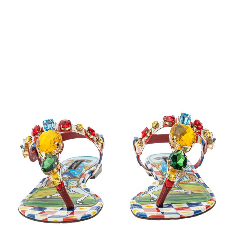 Rasteira-Dolce---Gabbana-Pedras-Coloridas-