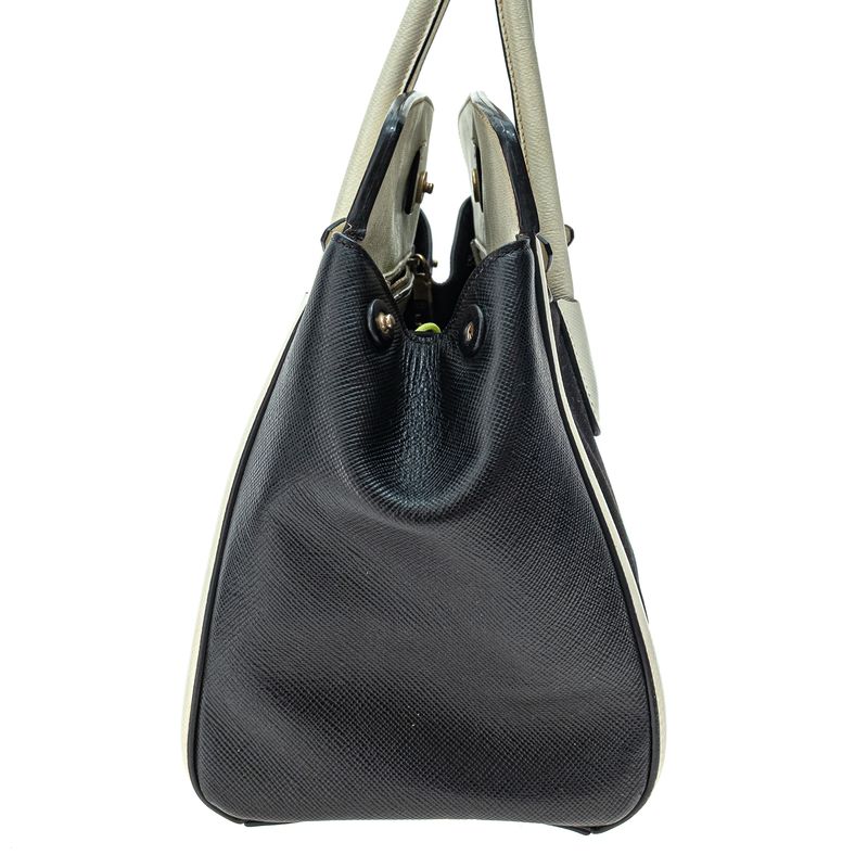 Bolsa-Prada-Couro-Saffiano-Preto-e-Branco-